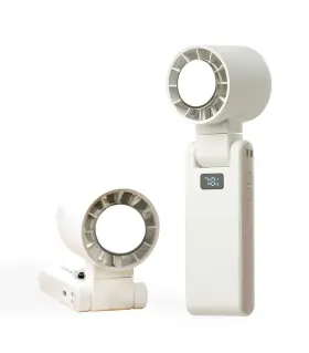 Pfmf02 Peakflow Handheld Fan With Ice Cooler Foldable Mini Pocket Size Digital Display 4000