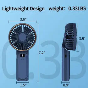 Peiyuu 445029370308 Handheld Fan Portable 4000mah Rechargeable Personal 180 Foldable #2