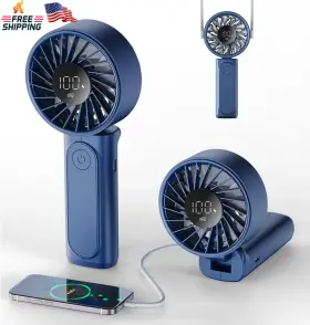 Peiyuu 445041348330 Handheld Fan Portable 4000mah Rechargeable Personal 180 Foldable Min