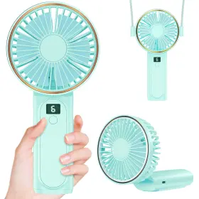 B0bmfylgh8 Peiyuu Portable Fan 4000mah Usb Rechargeable 180 One Size Light Blue