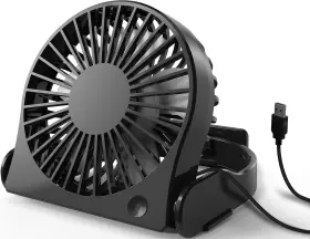 Pelanzenhau 726084291324 Small Table Fan - Usb Powered Mini Desk With 3 Powerful Speed And 360 Collaps