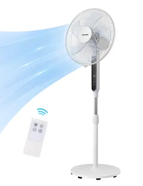 Pelonis 750545105400 16 Inch Oscillating Pedestal Stand Up Fan Adjustable Height Ultra Quiet Dc Mo