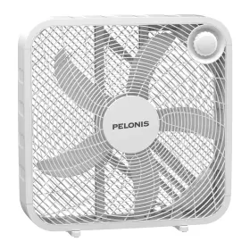 Pelonis 810049710408 3-speed Box Fan For Full-force Circulation With Air Conditioner White