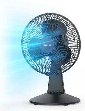 Pelonis 810049710729 Table Fan 12-inch 120 Oscillating Small Portable Electric