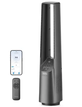 Pelonis 810049712068 40 Inch Smart Bladeless Fan For Bedrrom - Tower Alexa/google/wifi