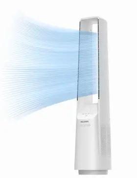 Pelonis 840296503850 Bladeless Tower Fan With 26-33ft Powerful Airflow Alexa And Google C
