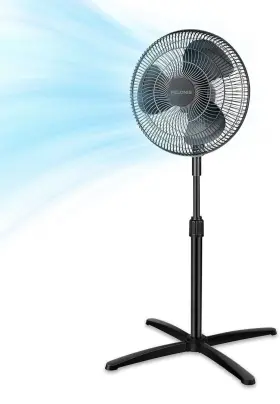 Pfs40m2abb Pelonis Oscillation Fan Portable 16 Inch Pedestal 3-speed 90 Adjustable Height