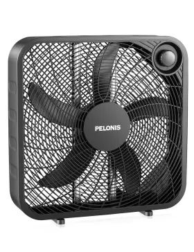 Psfb20m1alg Pelonis 20 Inch Box Fan 3 Speeds 25ft/s Floor Fans Superior Air Throw 2295