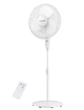 Pelonis Psfs40r4aww 16ftft Pedestal Fan For Bedoom With Remote Standing White Upgraded