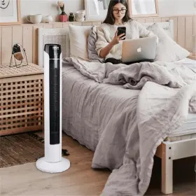 Pr-4753-2980020 Pemberly Row Contemporary 36 Inch Tower Fan With Remote And Led Display