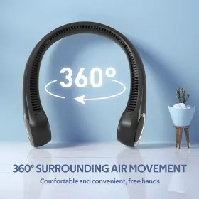 Penkou 313054518576 Portable Neck Fan Hands Free Bladeless 360 Cooling Personal Wearable #2