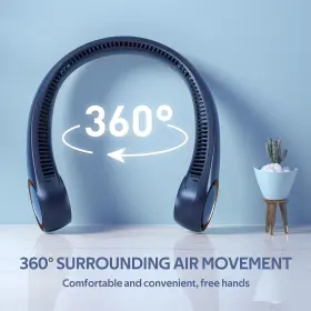 Penkou 744759631848 Portable Neck Fan Hands Free Bladeless 360 Cooling Personal Wearable #2