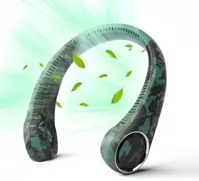 Penkou 795633958414 Personal Bladeless Fan - Green Camouflage 3-16 Running Hours 4000mah Battery
