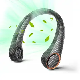 Penkou 795633958445 Portable Neck Fan Hands Free Bladeless 360 Cooling Personal Fanwearable Quiet Fa