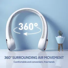 Penkou 795633958469 Portable Neck Fan Hands Free Personal 360 Airflow 3-16 Running Hours #2