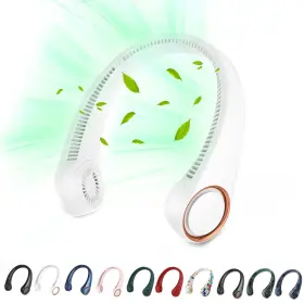 Penkou 795633958469 Portable Neck Fan Hands Free Personal 360 Airflow 3-16 Running Hours