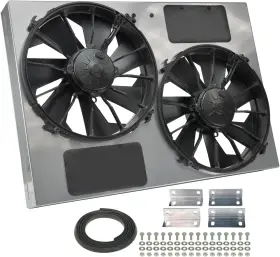 16927 Performance Gray/black High Output Dual Radiator Fan