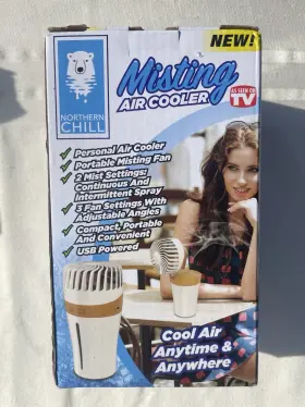 Pb170 Pinnacle Brands As Seen On Tv- Northern Chill Rechargeable Misting Air Cooler Fan - New