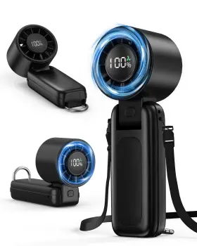 Platstudy 781434160002 4 In 1 Handheld Portable Turbo Fan 180 Foldable 6speed 1100 Mini 5000m