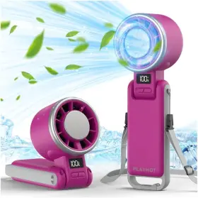 Playhot 445038551583 Portable Handheld Turbo Fan With Ice Cooling Rechargeable Personal
