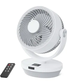 Fxh006r Pntck 13 Inch Air Circulator Fan With Remote Quiet Oscillating Desk 4 Speeds White