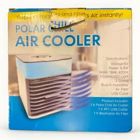 Polar 886617033491 Desk Top Chill Air Cooler 3 Speed Built In Humidifier 7 Colors Led Light #3