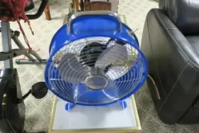 No-lf-9dfn Polar Aire Vtg Look Polar-aire 11.5 Inch Retro Table Drum Fan Bright Blue Model