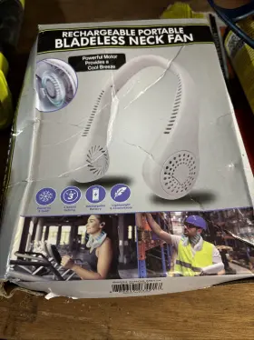 Polar Breeze 886617034917 Bladeless Neck Fan 3 Speed Rechargeable Battery Usb Charge Cord New