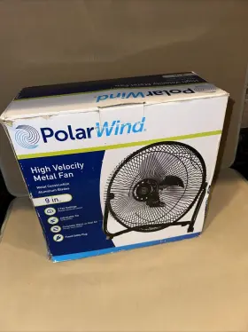 Polar Wind 760236282631 9 Inch High Velocity Air Circulator 3 Speed Industrial Fan Mint Condition