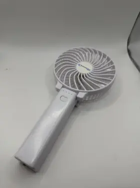 Brz-3 Pom Handheld Mini Fan White Portable Rechargeable Personal Cooling