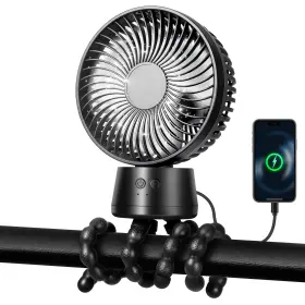 Poperfun 768913124403 50h Portable Stroller Fan 15000mah Ultra-long Battery Powered Rechargeable P