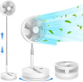Portable Foldable Retractable Oscillating Fan - 9 7200mah 598481864485 Inch Battery Usbc Nr Pd 20z