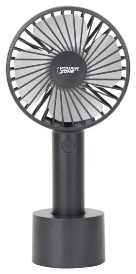 3-spee Powerzone 802b Rechargeable Handheld Fan 5 Vac 4 In Dia Blade 4-blade