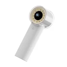 Poy-000957 Poyiccot Handheld Fan 3000mah Usb Digital Display Speed 1-100 Portable Mini White