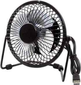 5udm0030-60077005 Premiertek Usb-fan Metal Desktop Fan Usb Powered With Switch - Black