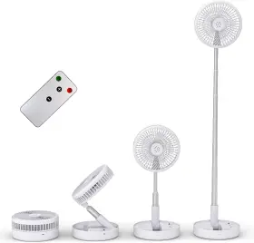 Pf-11r Primevolve Battery Operated Portable Rechargeable Usb Floor Table Desk Fan