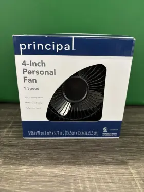 Principal 883910000472 4-inch Desk Fan - Black