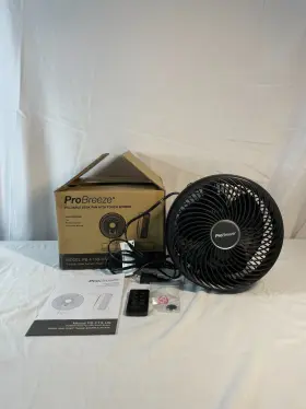 Pb-f13b-us Pro Breeze Black Remote Control Foldable Desk Fan With Touch Screen
