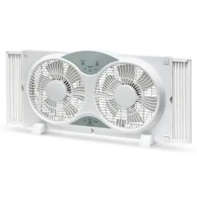 Wnf9rw Proaira 9 Inch Reversible 3-speed Twin Window Fan With Remote White Extendable 2