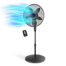 S18605 Products Cyclone Max 18 Inch 23 Ft/s High-velocity Pedestal Fan Remote 53 H Black S1860