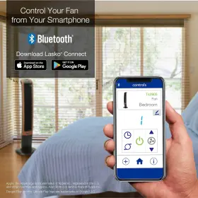 T42905 Products Oscillating Wind Curve Tower Fan Bluetooth Technology 3 Quiet Speeds For Bedr #2