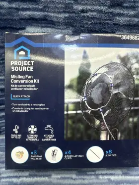 3649682 Project Source Quick-attach Low Pressure 18-sq Ft Fan Misting Cooling System Fs