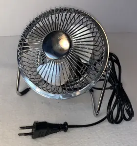 Mvs10 Proline Fan Desk Table 5 Inch Electric Type C Plug Adjustable Stand Silver Metal