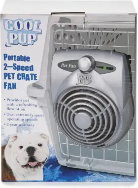Zw11039 Proselect Cool Pup Crate Fan 8x6.25x2.5 Inch In Size Quiet Battery Keeps Dogs And Cats C