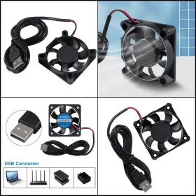 Qccan 701715491861 6pcs 50mm Brushless Cooling Fans With Usb - X 10mm Dc 5v