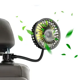Ca-ba-se-10 Qidoe Car Fan Usb Fans For Cars Rear Seat Passenger Portable Cooling Backs