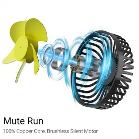 Qd23-2 Qidoe Car Fan For Backseat Usb Powered Rear Seat Headrest 3 Speeds And 36 #2