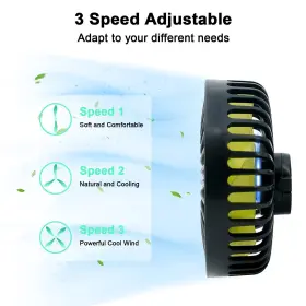 Qd23-2 Qidoe Car Fan For Backseat Usb Powered Rear Seat Headrest 3 Speeds And 36 #3