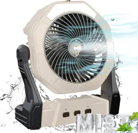 Qifeng 313093557581 Portable Misting Fan 8-inch Cooling Mist Fans 10000mah Usb Rechargeable Batter