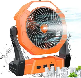 Qifeng 313097080030 Portable Misting Fan Outdoor Fans For Patios With Water Mist 10000mah Recharge